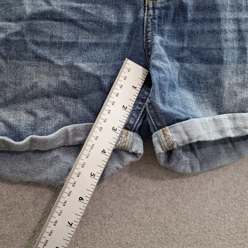 Pantalones Cortos LC Lauren Conrad Mujer 8 Azul Denim Caliente Pantalones Bolsillos Entrepierna 4" Foto 4 de 4