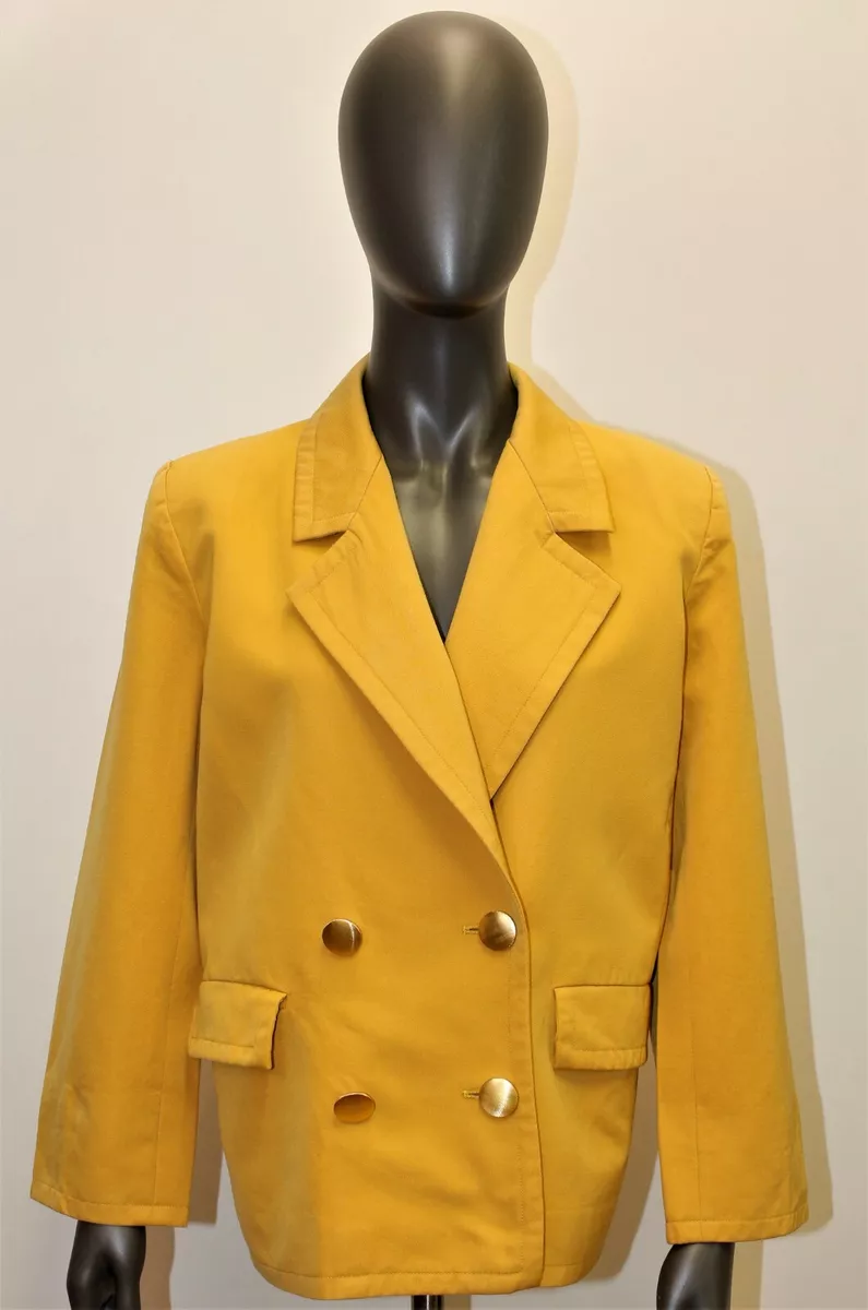 Vintage 80's jacket YVES SAINT LAURENT saffron wool 40FR 8US made in France