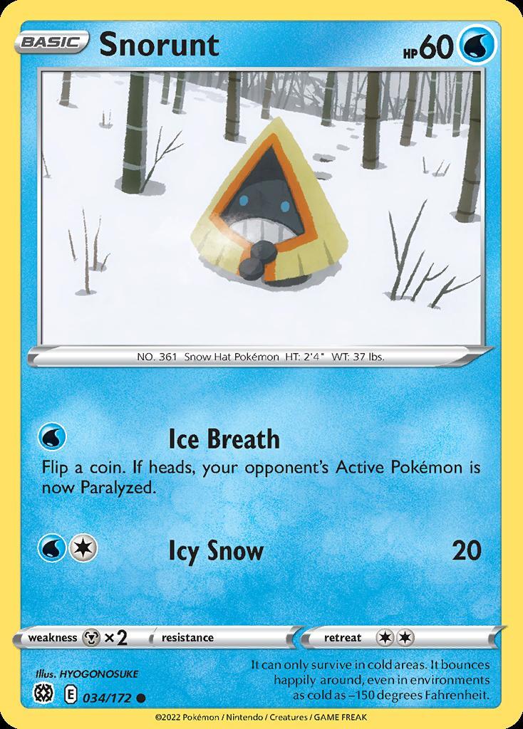 Pokemon Snorunt (34/186) Brilliant Stars NM