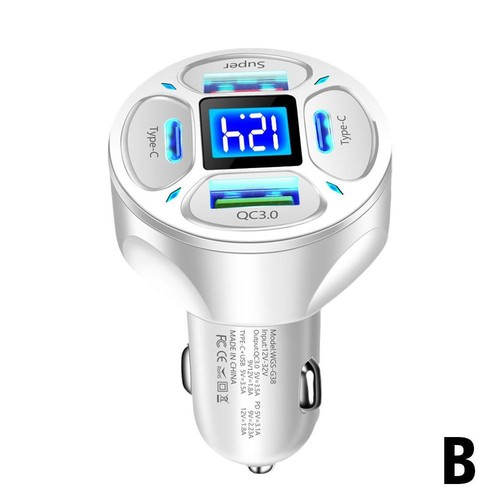 Fast Car Charger 2 USB Port+2 Type C Universal Socket Adapter For Samsung - Zdjęcie 14 z 16