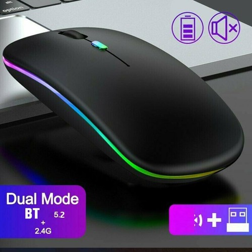 2.4GHz Wireless Bluetooth Optical Mouse Laptop RGB Battery Mice✨ - Picture 11 of 12