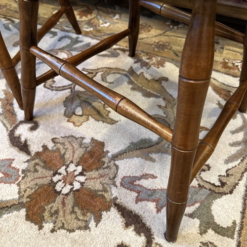 Bent & Brothers Set 2 Vintage Colonial Windsor Maple Wood Spindle Dining Chairs - Picture 14 of 24
