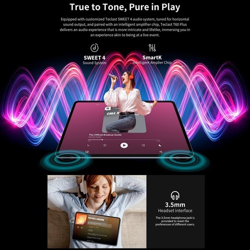 Teclast 12 inch Tablet 90Hz Refresh Rate Display Android 14 6GB RAM 128GB ROM - Picture 6 of 24