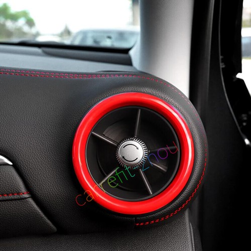 For Chevrolet Blazer 2019-2024 Red Dashboard Air Outlet Vent Ring Cover Trim 4PC - Picture 7 of 11