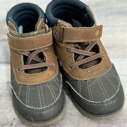 Munchkin by Stride Rite Toddler Boy's Brown High Top Shoes SZ 10M - Picture 3 of 5