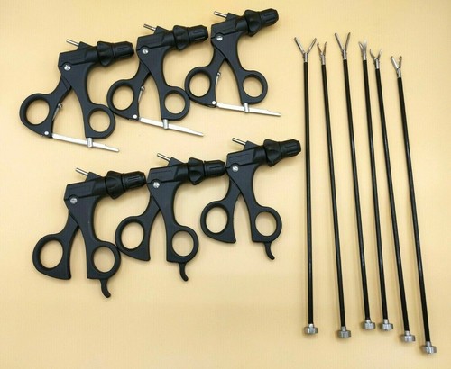 Juego de 6 instrumentos laparoscópicos de 5 mm x 330 mm autoclave - Imagen 1 de 12