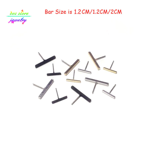 4 Paar Gold Silber winziger Kreis T Bar Ohrring geometrisch Dreieck Ohrstecker UK - Bild 7 von 30