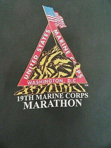 1994 50th US Marine Corps Washington DC People's Marathon Sz L Shirt Made in USA - Picture 2 of 8