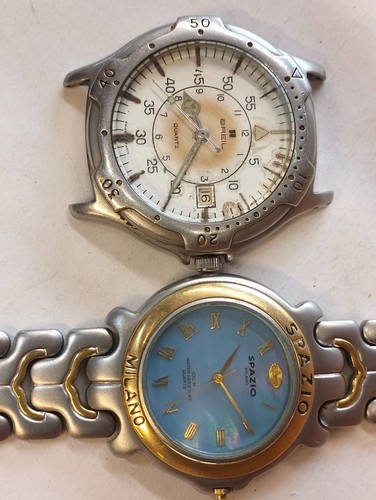 SPAZIO MILANO & OTHER 1 PIECE QUARTZ MIX LOT MEN'S NOT WORKING PARTS PURPOSE - Picture 2 of 15