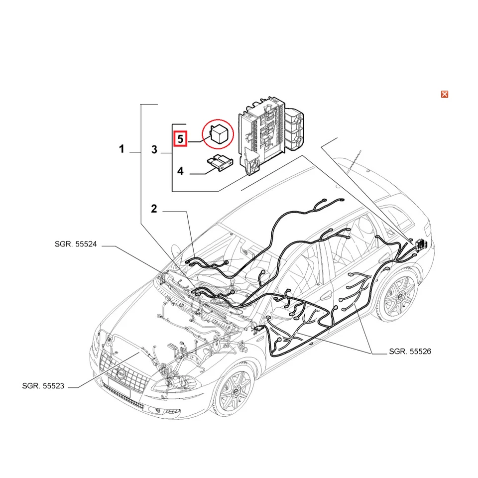 TELERUTTORE 50 A FIAT CROMA - PALIO ORIGINALE 46520429 - Immagine 2 di 4