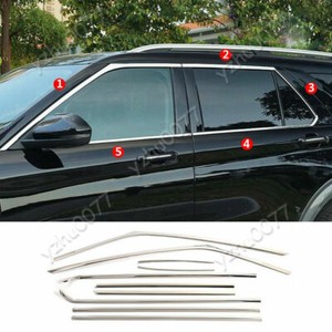 2020-2021 For Ford Explorer Stainless Chrome Car Window Trim Strip