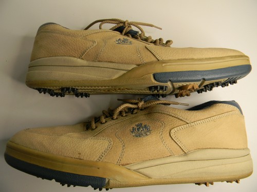 Mens Soft-Joys Sports Soft Spike Tan Golf Shoes Size 10M 57976 - Picture 7 of 11