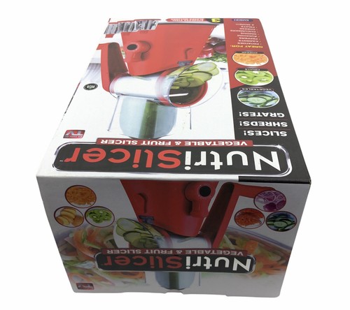 NutriSlicer 3-In 1 Kitchen Vegetable & Fruit Slicer Red New in Box - Bild 4 von 10