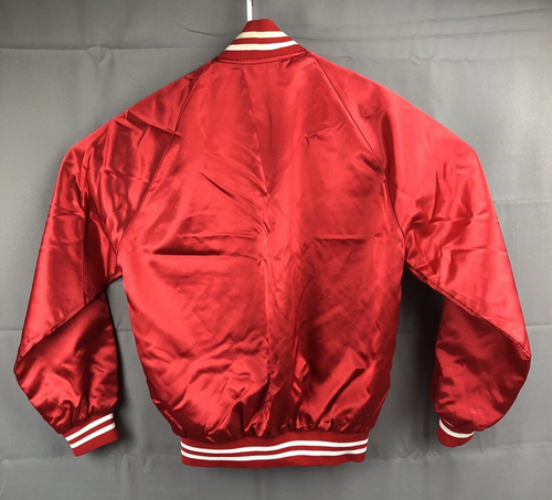 Vintage House Of Sexton Sail-N Aransas Pass, Texas Red Satin Jacket Size M - Picture 2 of 6