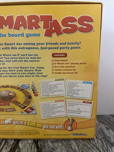 Smart Ass Board Game 14+ UNIVERSITY GAMES 2-8 Player Trivia ~ New Sealed  - Picture 4 of 5