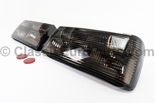 Euro dark smoked taillight & seal set for BMW E30 Late model & tuning & MHW - Foto 3 di 9