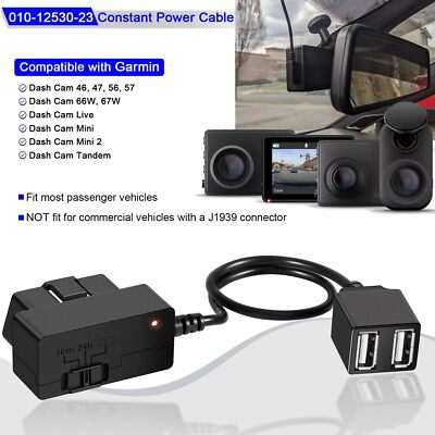 For Garmin OBD-II Constant Power Parking Mode Cable Dash Cam