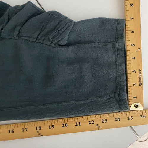 Oh My Gauze Pull On Pants With Gathered Hems Size 1 Graphite Lagenlook Cropped - Picture 9 of 10