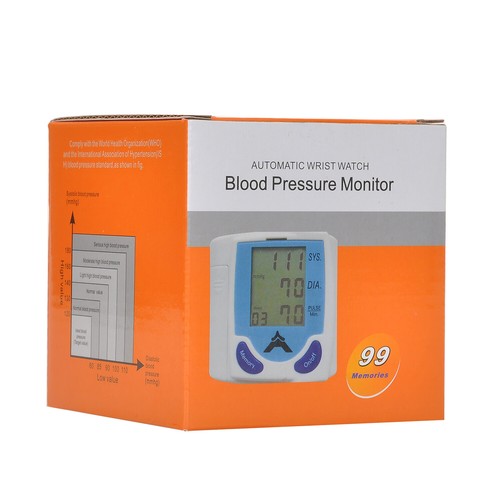 Wrist Blood Pressure Pulse Monitor Digital LCD Sphygmomanometer Health Care NEW - Picture 11 of 23