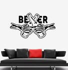 Wall Decal Beer Drink Bar Decor Pub Bottles Vinyl Sticker (ed1618)