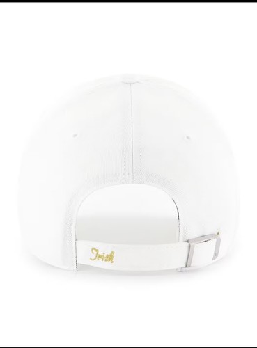 NWT ‘47 NOTRE DAME FIGHTING IRISH WHITE SPARKLE CLEAN UP WOMENS ADJUSTABLE HAT - Imagen 2 de 5