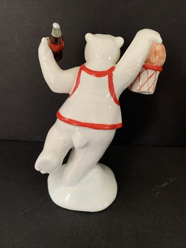 Coca Cola Polar Bears 4 Figurines 1995 Enesco Porcelain Vintage - Picture 10 of 21