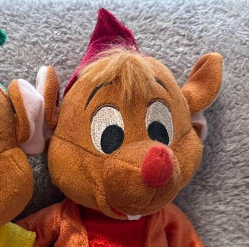 Disney Cinderella Mice Jaq & Gus Plush Toy Set of 2 Disney Store Japan With Tags - Picture 4 of 6