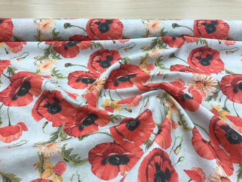 Fiori giardino papaveri stampa girasole tenda materiale artigianale tessuto cieco 140cm - Foto 5 di 25