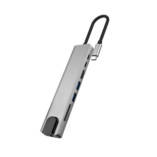 Metal 8-in-1 Docking Station USB-C Hub Type C To USB 3.0 4K HDMI PD Adapte D9N6 - Picture 10 of 10