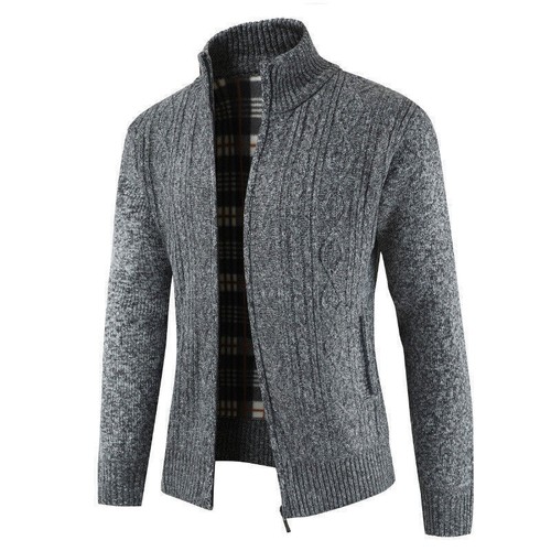 New Herren Strickjacke Cardigan Pullover Sweatshirt Übergangsjacke Jacke Sweat - Picture 19 of 54