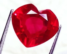 Loser Edelstein Natürlich Rot Rubin Herzförmig 10.40 CT Zertifiziert Mit Zugabe