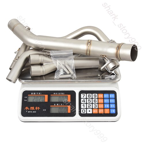 For Yamaha MT-03 2016-25 YZF R3 Slip On Muffler Exhaust Front Pipe Full System - Picture 10 of 15
