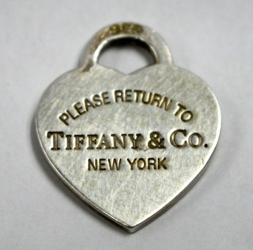 Vintage Return to Tiffany Heart Sterling Silver Tag Pendant Charm - Picture 1 of 4