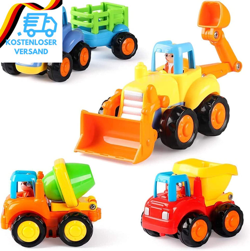 Gostock Baby Spielzeugauto Spielsachen Baufahrzeuge Für Kinder 12 18 Monate, Spi - Bild 2 von 12