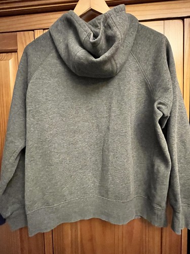 Nike Grey Hoodie With Full Zip And Green Swoosh - XL 13-15 Years - Picture 2 of 8