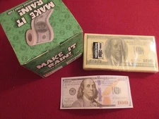 (3) Novelties  Money Toilet Paper $100 Bill Toilet Paper & Napkins w/$100.Prop