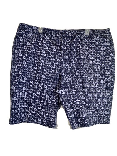 Coldwater Creek Natural Fit Ladies 20 Casual Shorts, Navy/White Geometric. C-1 - Picture 3 of 7