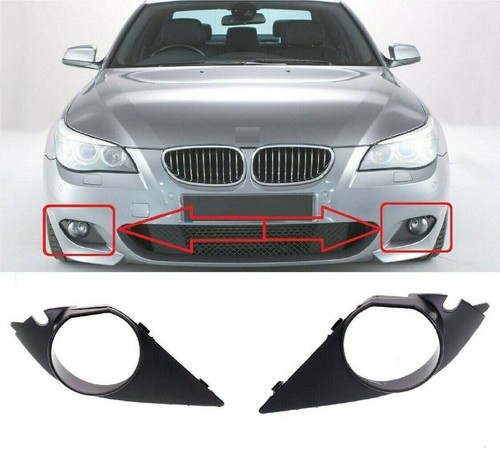Front Bumper Fog Light Grille Cover Insert Trim For 04-10 BMW E60/E61 M Sport UK - Picture 2 of 11