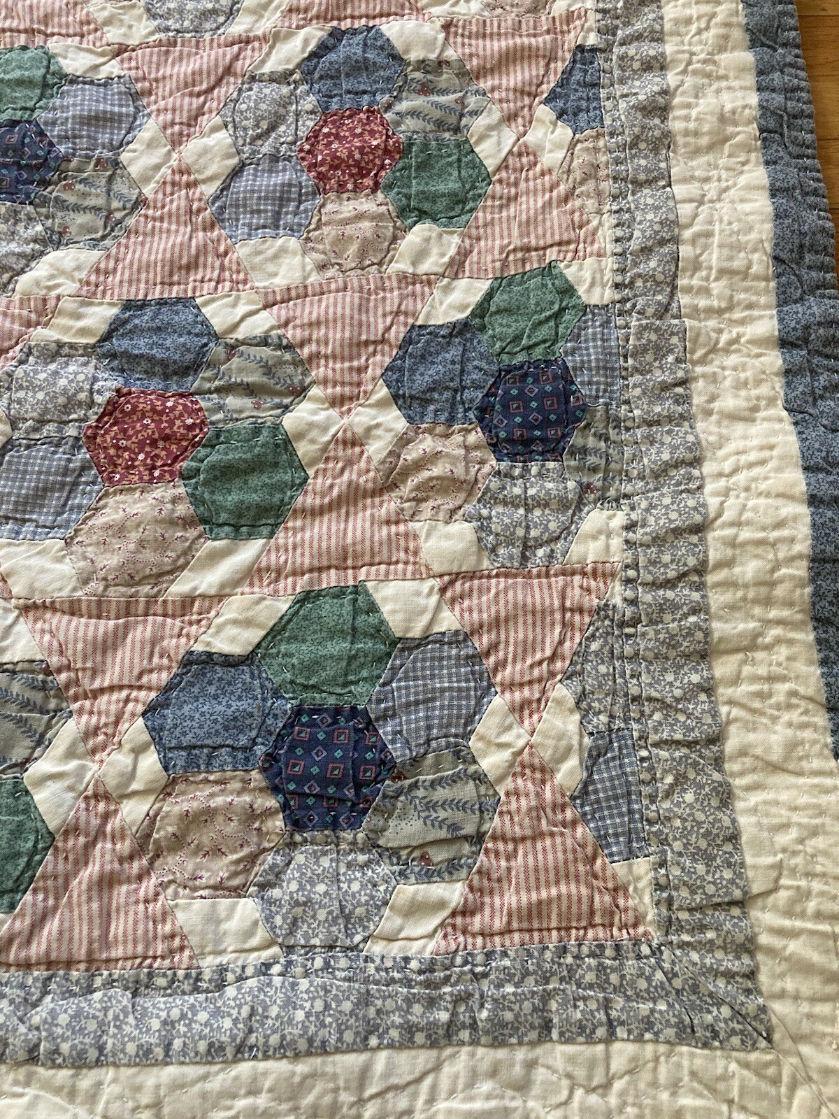 LL Bean Patchwork Heavy Quilt Queen Cabin Cottage Farmhouse Reversible