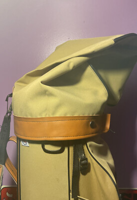 Vintage Ron Miller Pro Model Two Tone Brown Golf Bag Made in