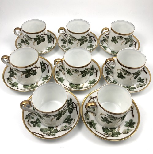 Tirschenreuth Bavaria GRAPEVINE Demitasse Cup Platillo Set 8 piezas - Imagen 4 de 8