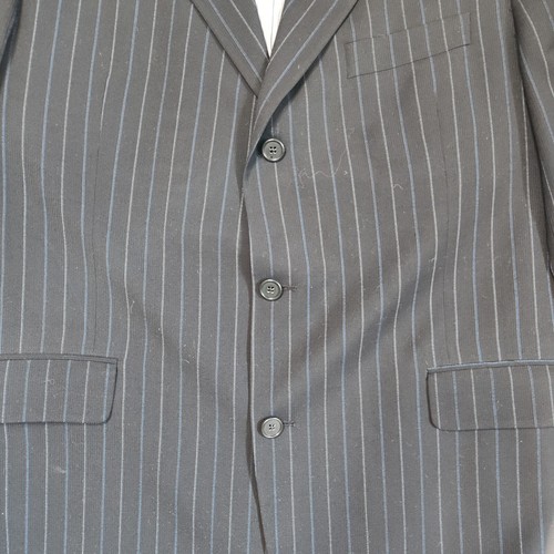 Jack Victor Collection Herren Gr. 42 Mark Shale Nadelstreifen Schulter gepolstert Blazer - Bild 11 von 14