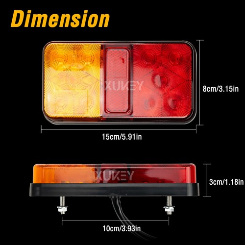 2x 12-24V LED,Rückleuchten mit 4 Funktionen Lauflicht LKW Anhänger E Prüfzeichen - Bild 5 von 12