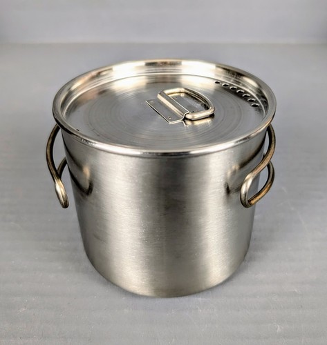 GSI Outdoors Cooking Pot Glacier Stainless Steel w/Retractable Handle & Lid 20oz - Picture 2 of 9