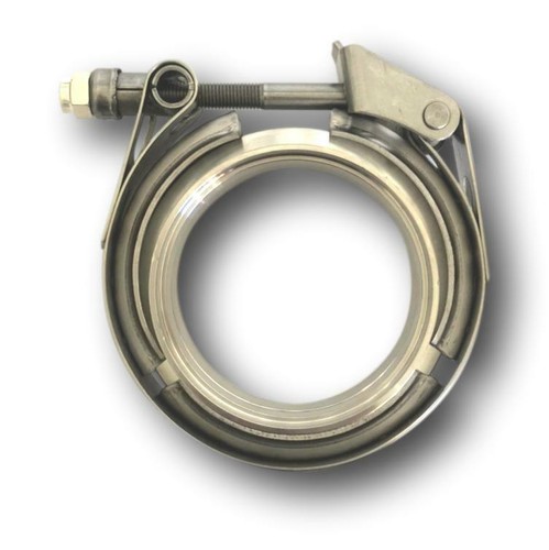 VBAND 3" STAINLESS STEEL LIPPED FLANGE & QUICK RELEASE CLAMP SET WITH A PLATED S - Picture 3 of 9