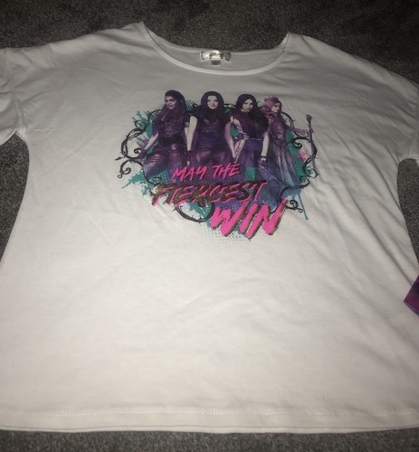 Nueva con etiquetas Camiseta Niñas Talla Grande L Firmada D Disney Descendientes Divertida Ganar Más Ferozmente - Imagen 6 de 10