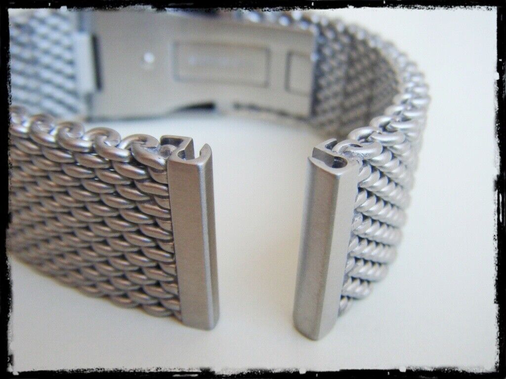 Bracciale Mesh maglia milano 20mm Waterproof Mesh Shark Bracelet - Foto 4 di 12