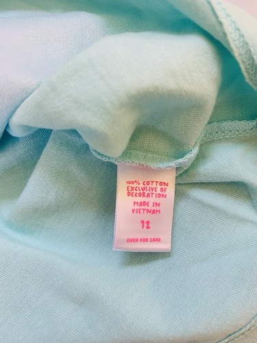 Limited Too (Justice) Gorgeous Sequence Heart & Peace Light Blue T 12 - Picture 6 of 8