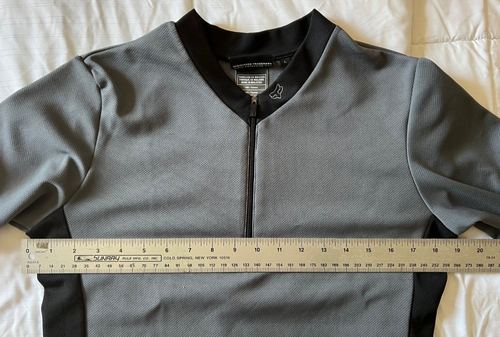 Fox Racing Cycling Bike Jersey Gray & Black 1/2 Zip Back Pocket LARGE - Picture 3 of 9
