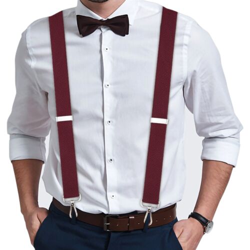 Buyless Fashion Heavy Duty Suspender Men 48"" Adjustable Straps 1 1/2"" - X Back - Picture 69 of 97